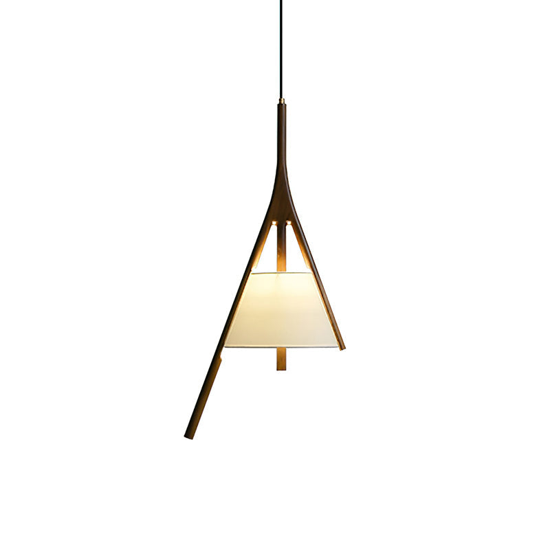 Lampa wisząca Nanzhi z drewna