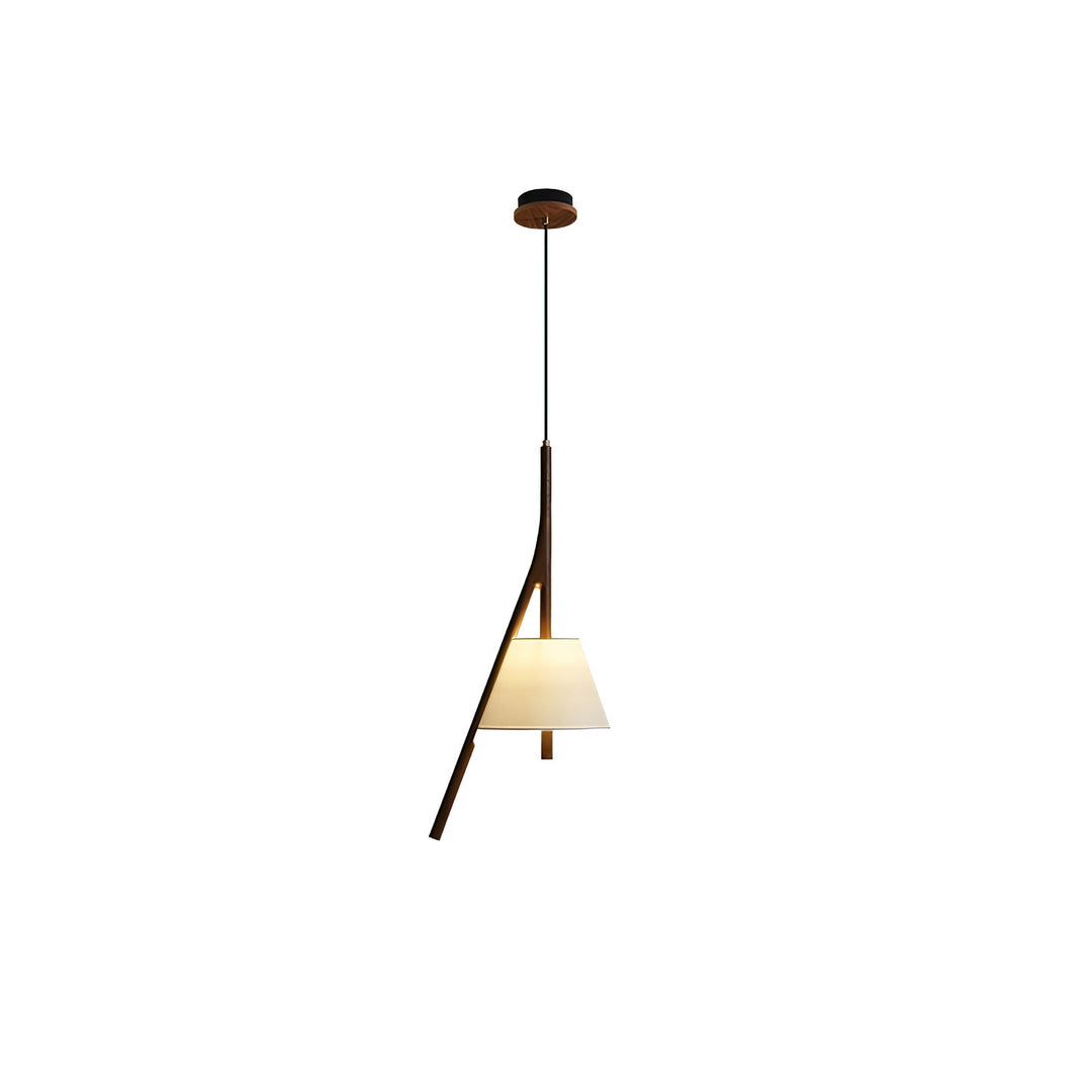 Lampa wisząca Nanzhi z drewna