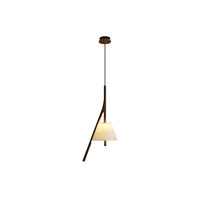 Lampa wisząca Nanzhi z drewna