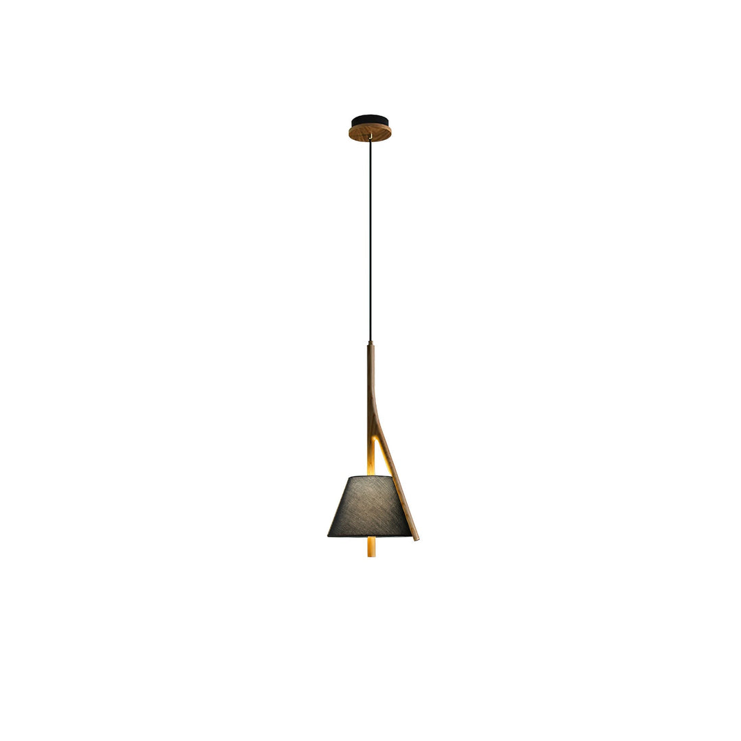 Lampa wisząca Nanzhi z drewna