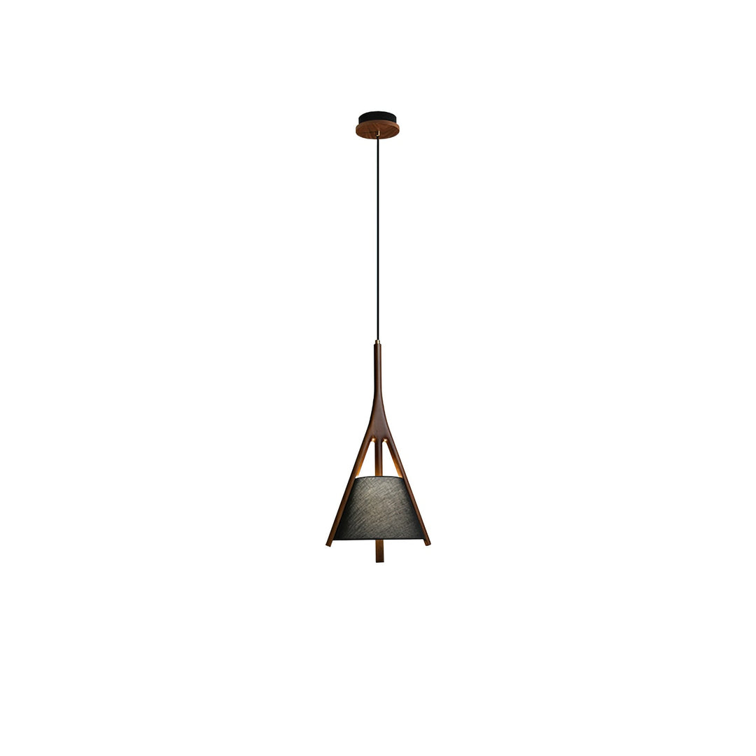 Lampa wisząca Nanzhi z drewna