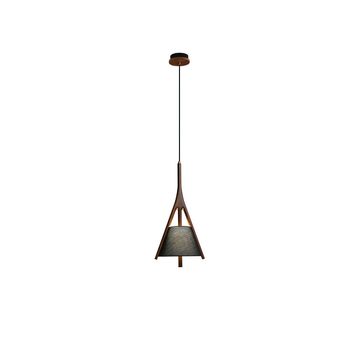 Lampa wisząca Nanzhi z drewna
