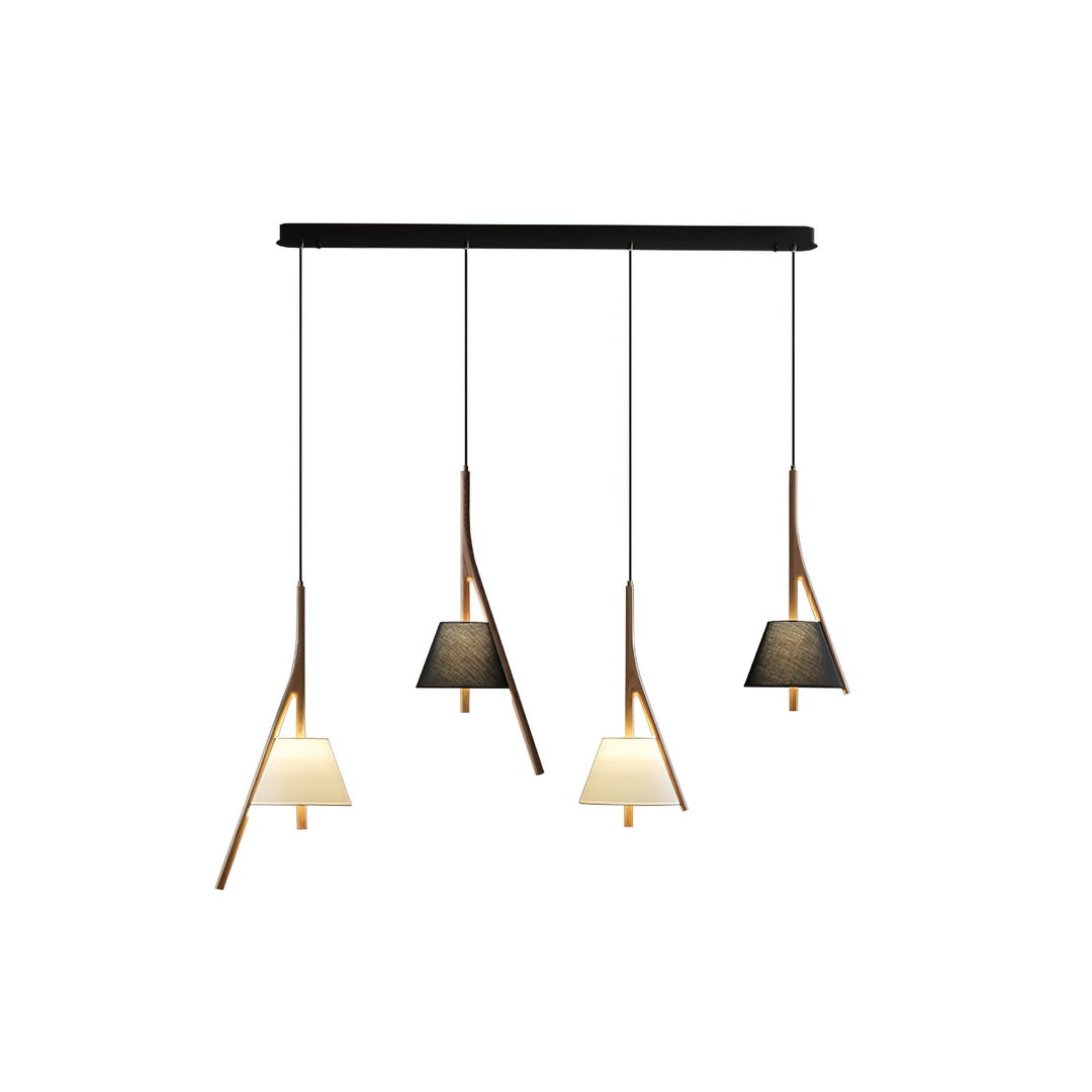 Lampa wisząca Nanzhi z drewna
