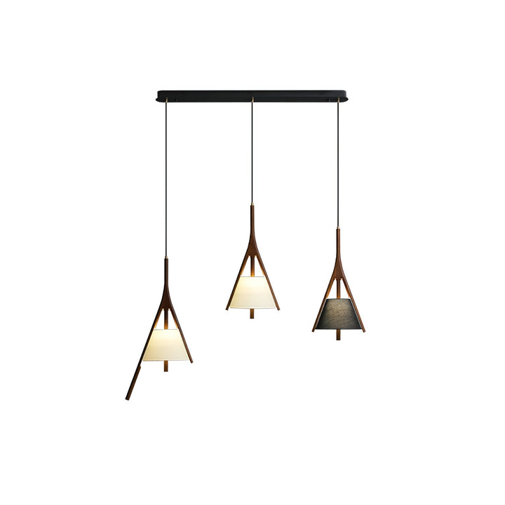 Lampa wisząca Nanzhi z drewna