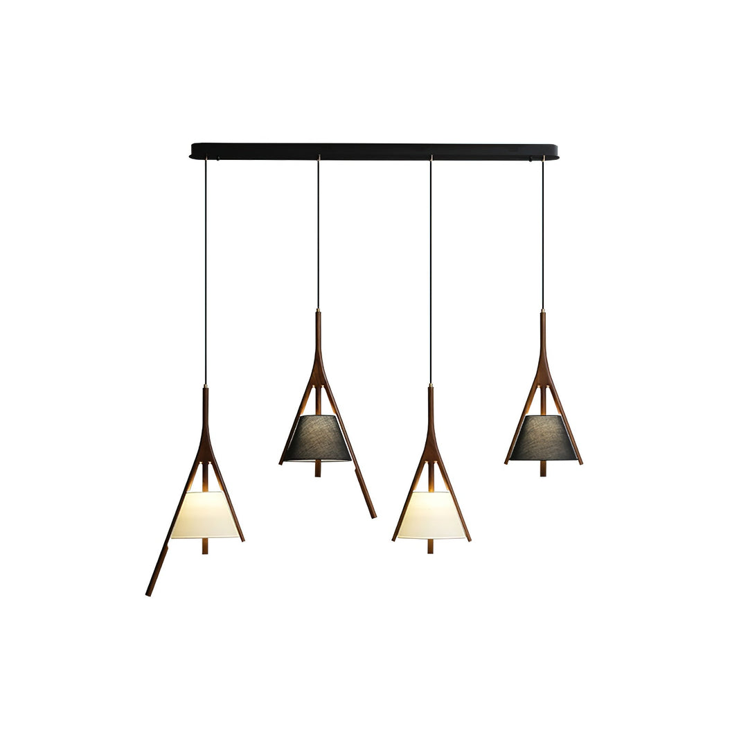 Lampa wisząca Nanzhi z drewna