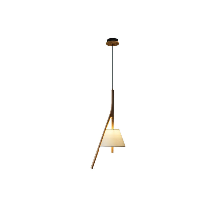 Lampa wisząca Nanzhi z drewna