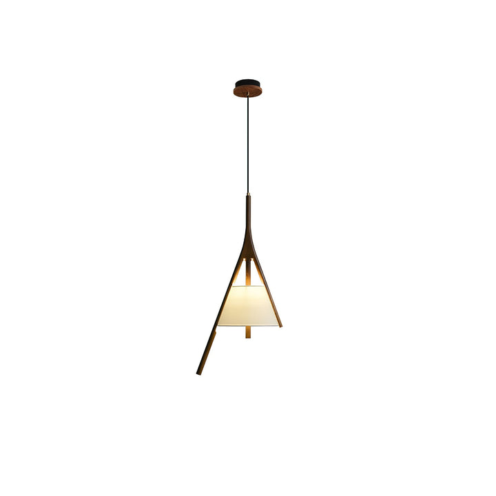 Lampa wisząca Nanzhi z drewna