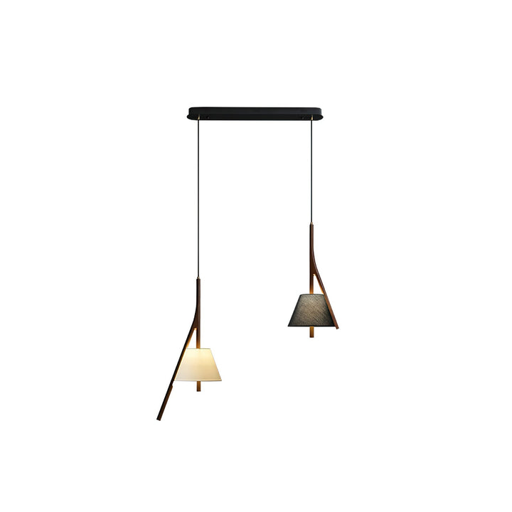 Lampa wisząca Nanzhi z drewna
