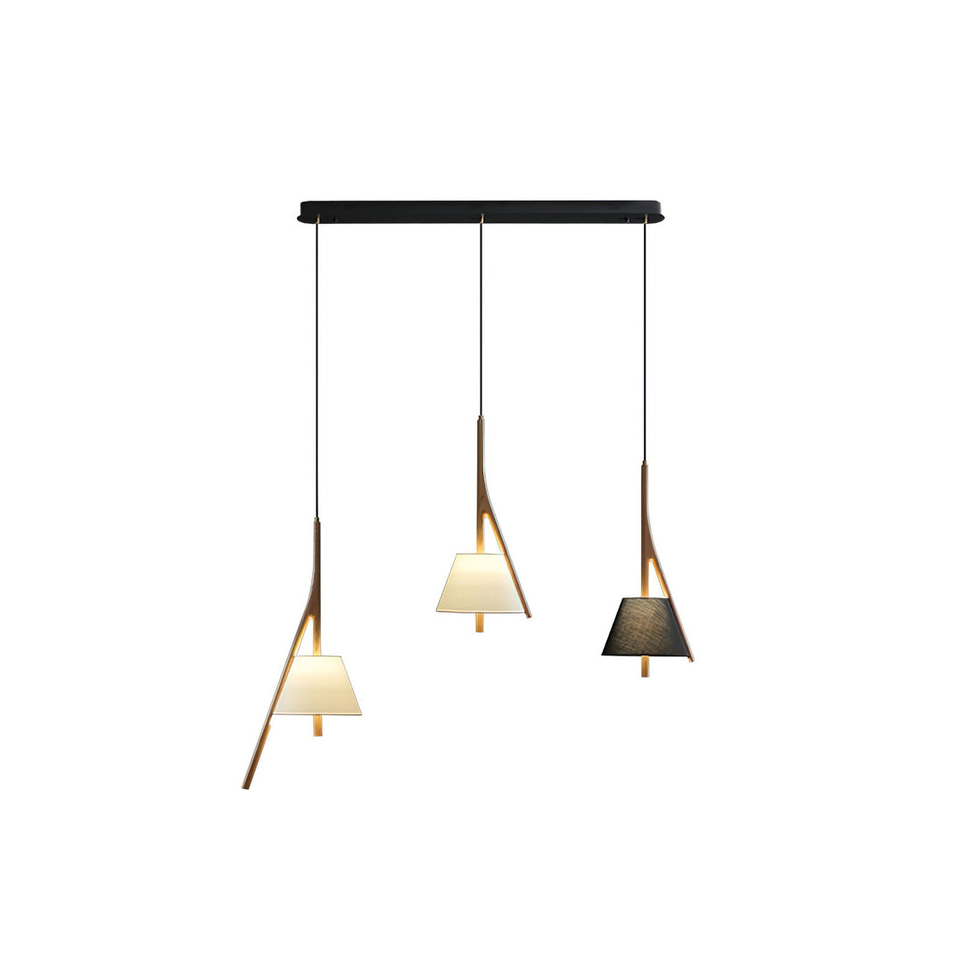 Lampa wisząca Nanzhi z drewna