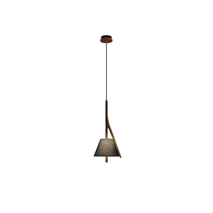 Lampa wisząca Nanzhi z drewna
