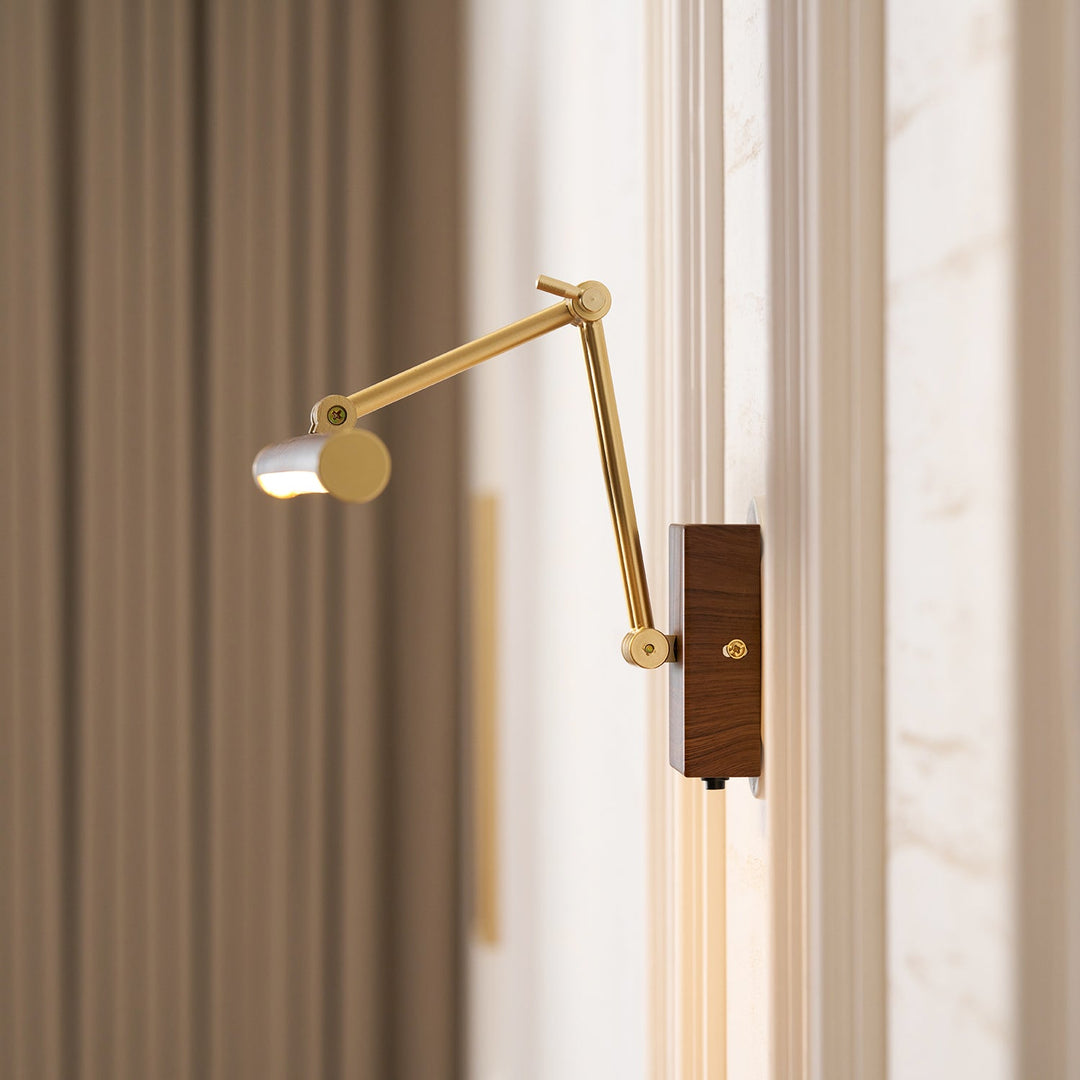 Lampa Ścienna Regulowana w Kolorze Orzecha