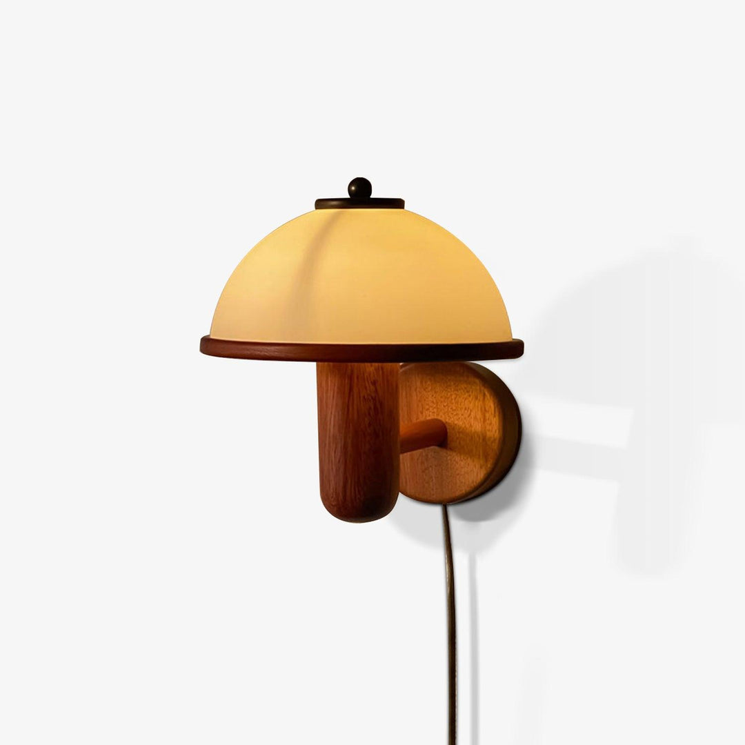 Lampa Ścienna z Drewna Grzyba