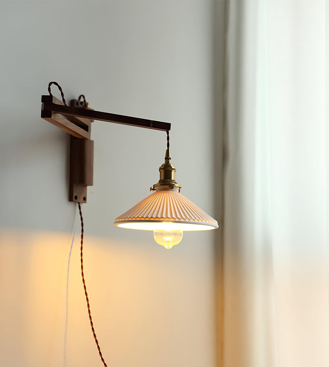 Lampa Ścienna Telescopowa Orzechowa