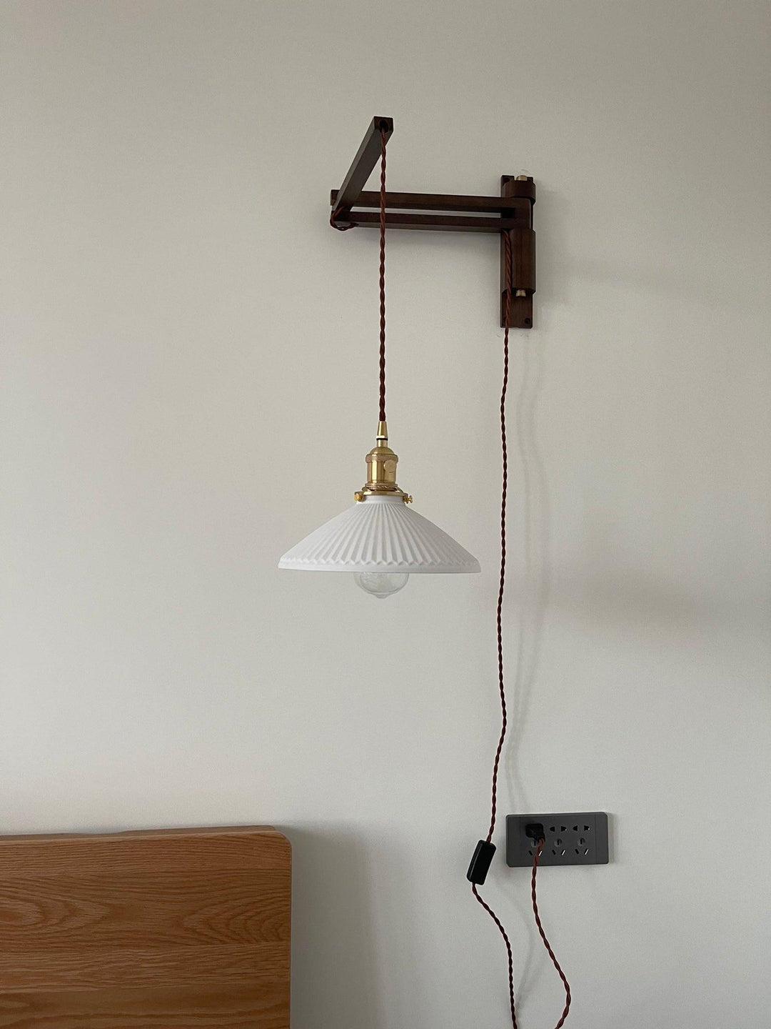 Lampa Ścienna Telescopowa Orzechowa