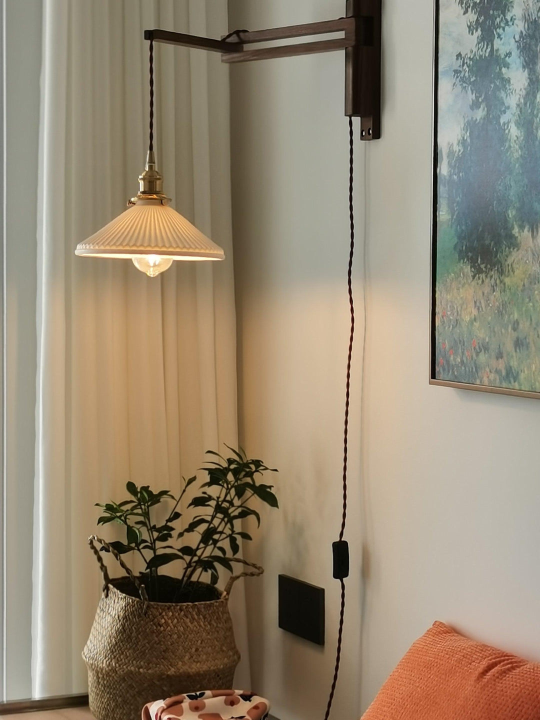 Lampa Ścienna Telescopowa Orzechowa
