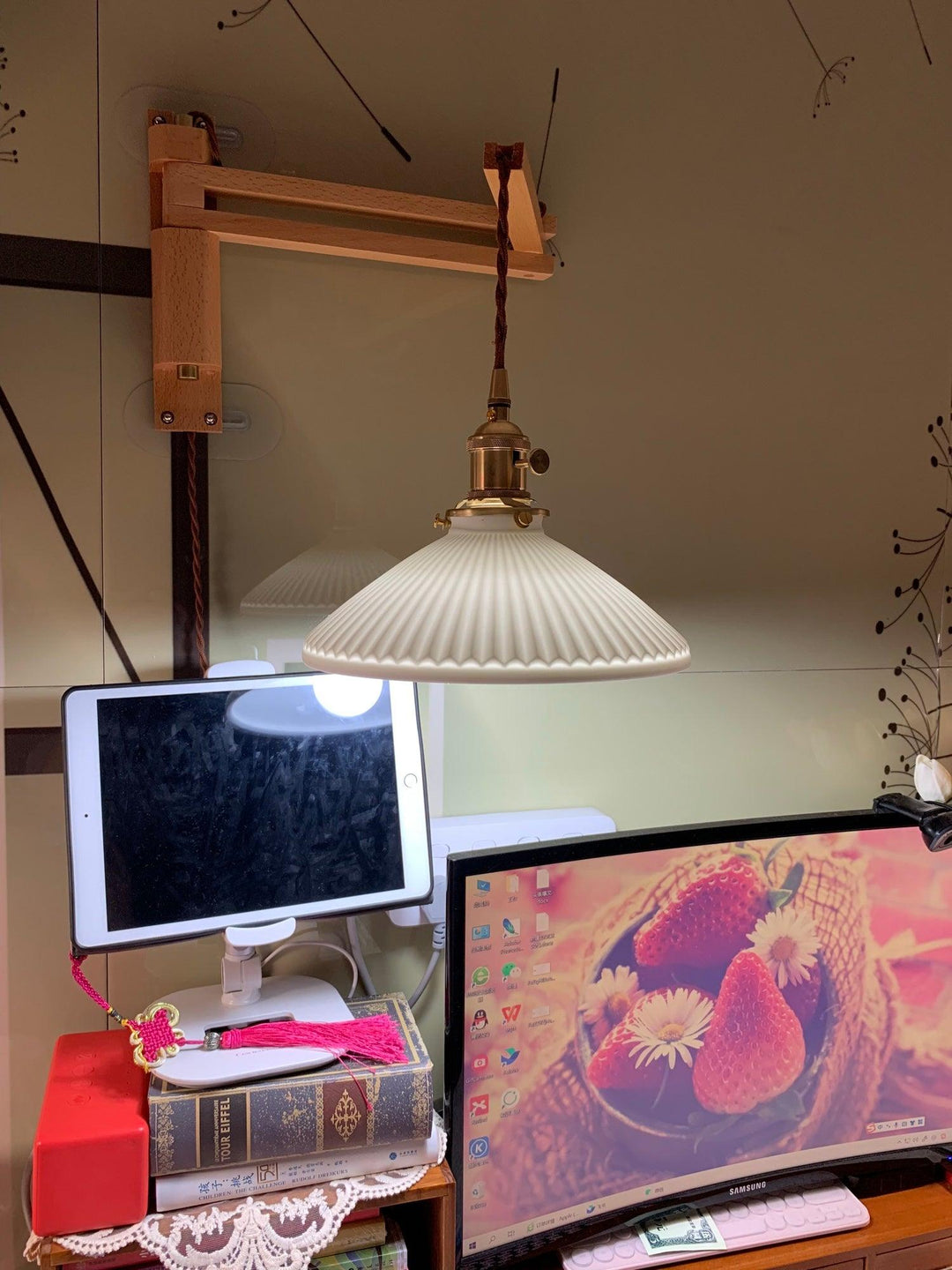 Lampa Ścienna Telescopowa Orzechowa