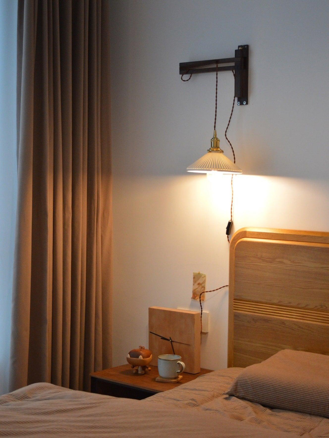 Lampa Ścienna Telescopowa Orzechowa