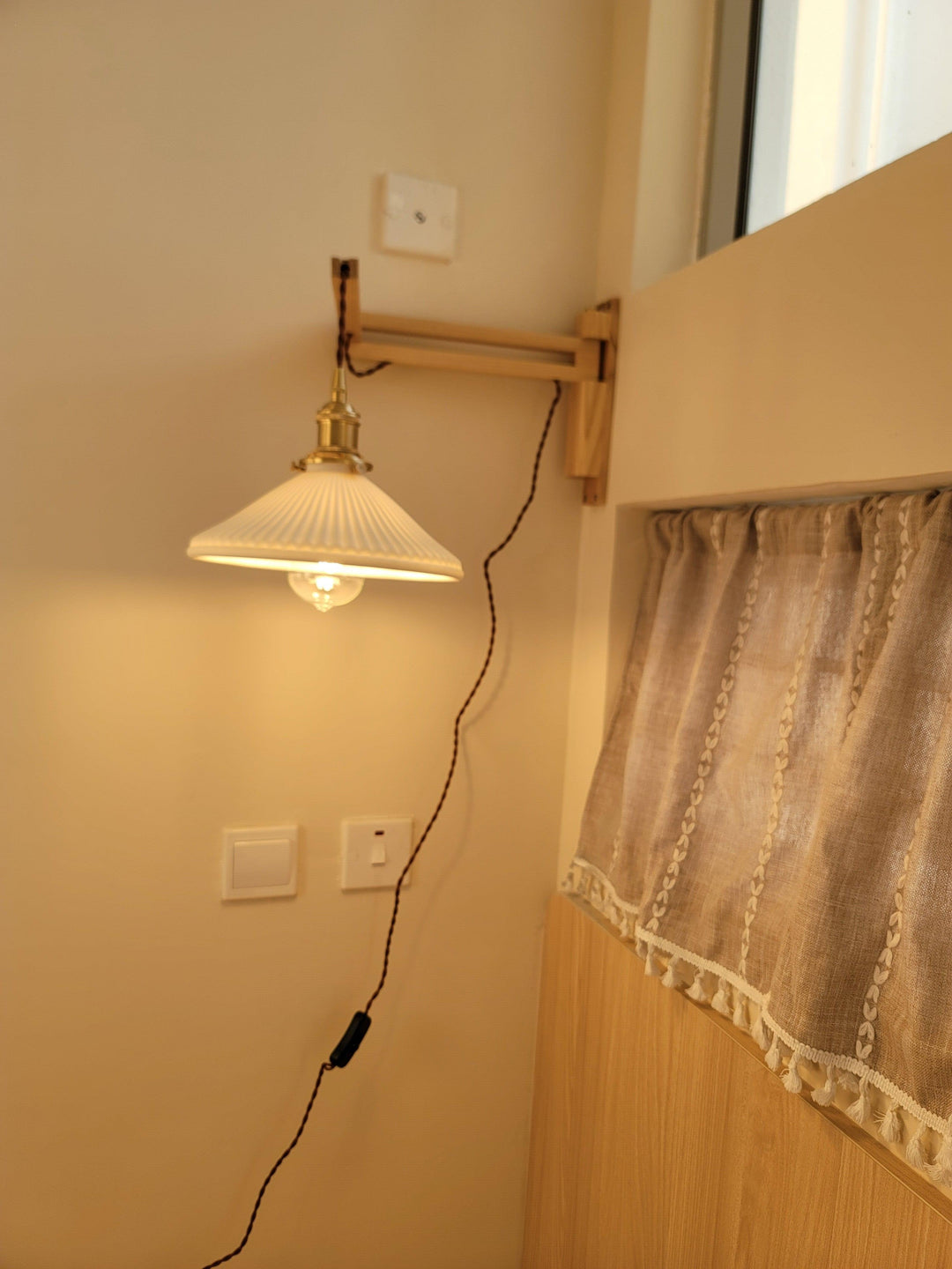 Lampa Ścienna Telescopowa Orzechowa