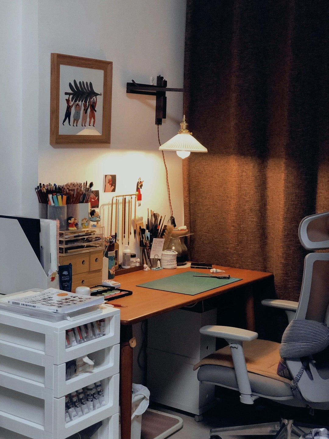 Lampa Ścienna Telescopowa Orzechowa