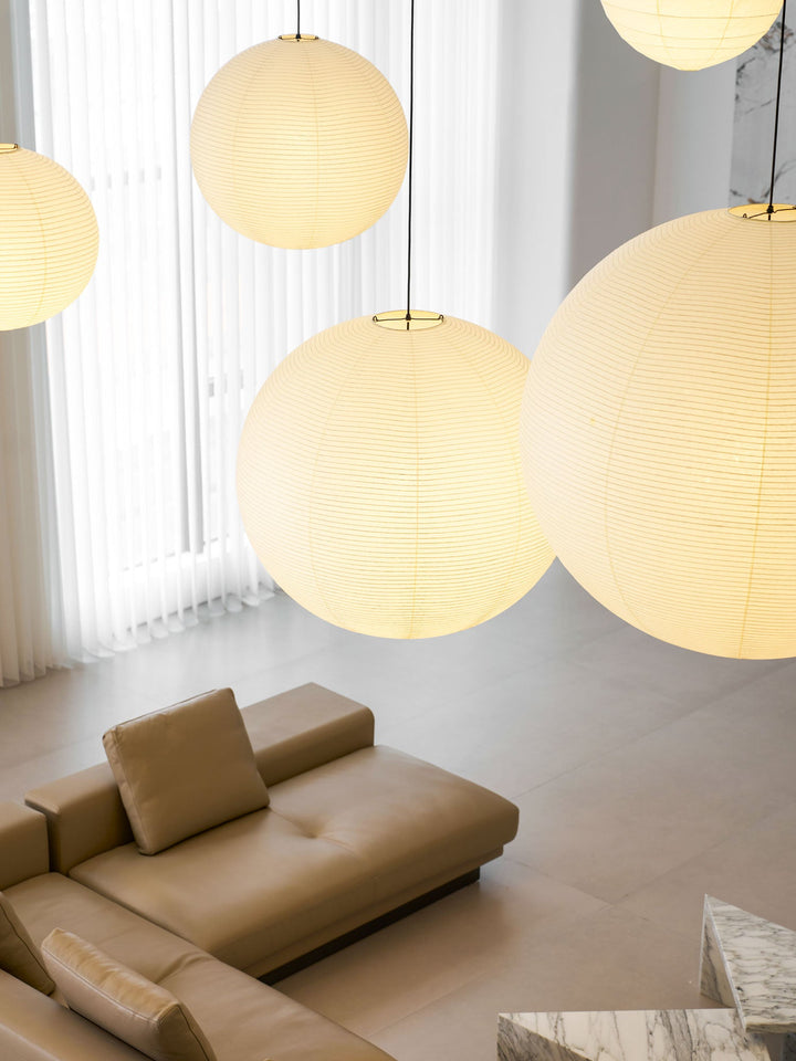 Lampa wisząca z papieru Washi - seria okrągła
