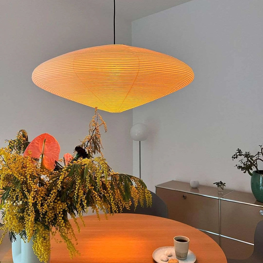 Lampa z papieru washi 15A, z przewodem zawieszanym na haku