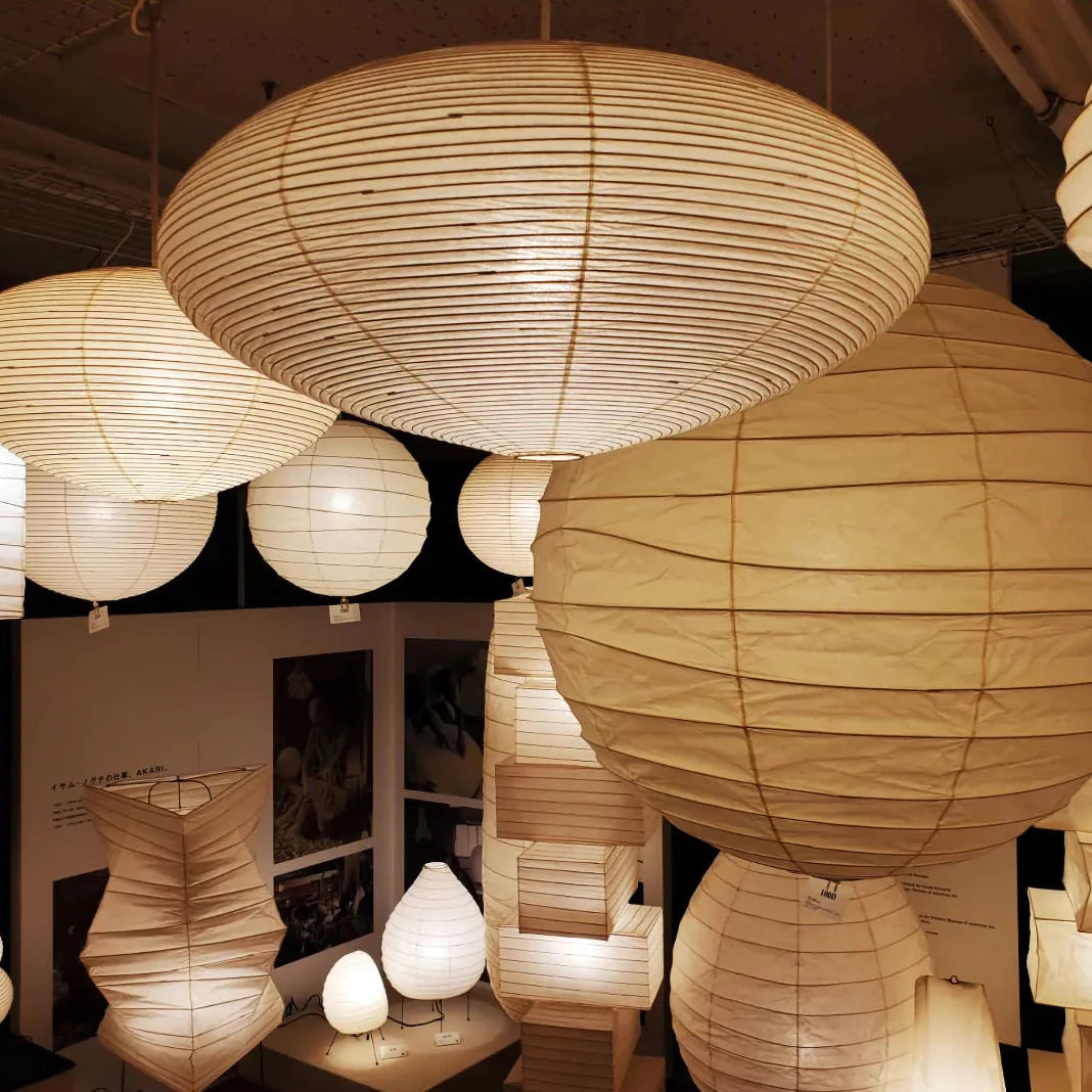 Lampa z papieru washi 15A, z przewodem zawieszanym na haku