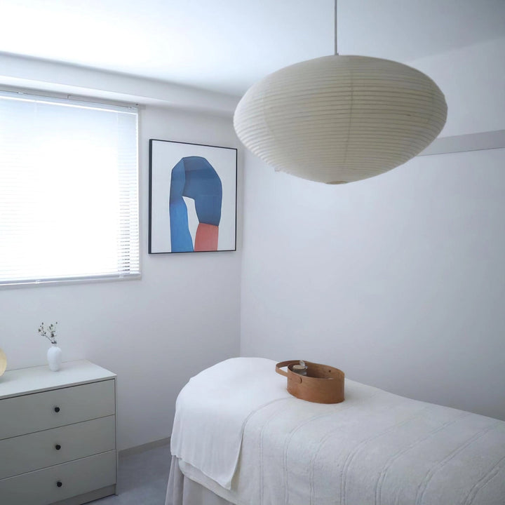 Lampa z papieru washi 15A, z przewodem zawieszanym na haku