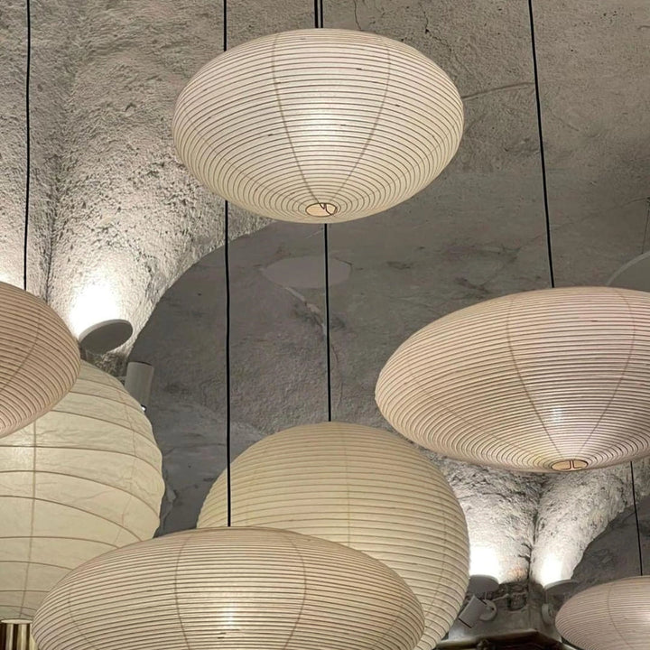 Lampa z papieru washi 15A, z przewodem zawieszanym na haku