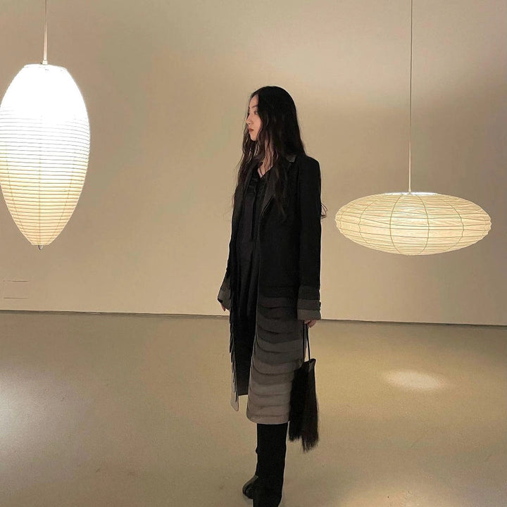 Lampa z papieru washi 15A, z przewodem zawieszanym na haku