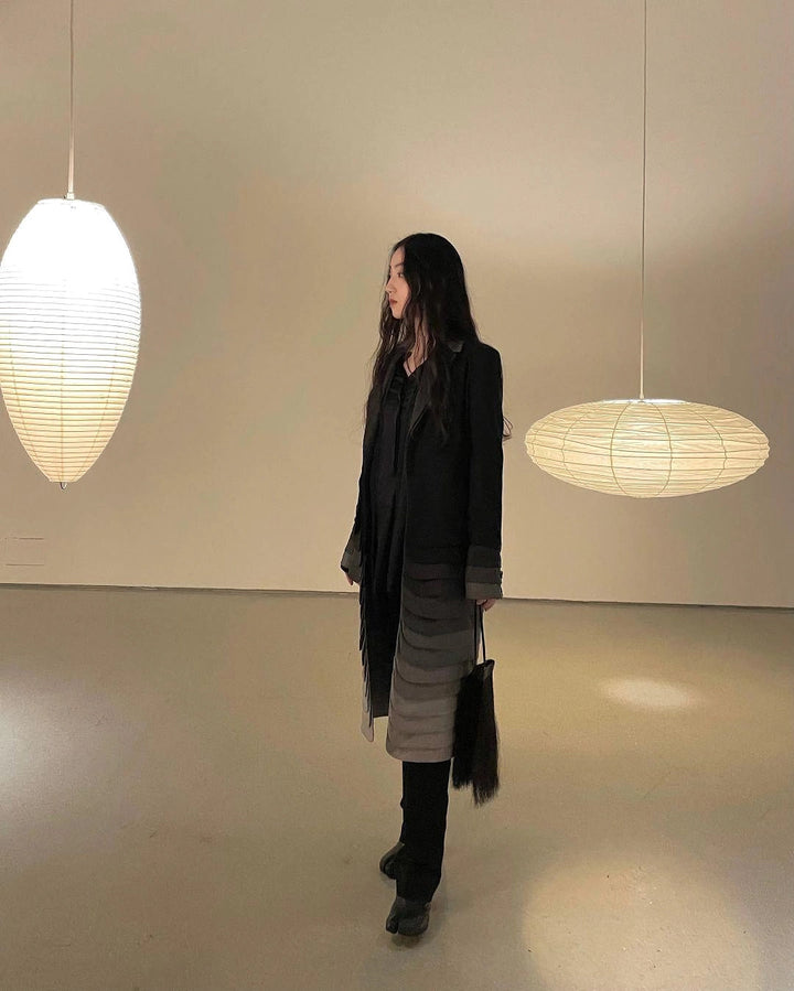 Lampa z papieru washi 15A, z przewodem zawieszanym na haku