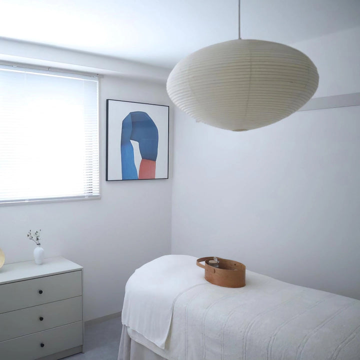 Lampa z papieru washi 15A, z przewodem zawieszanym na haku