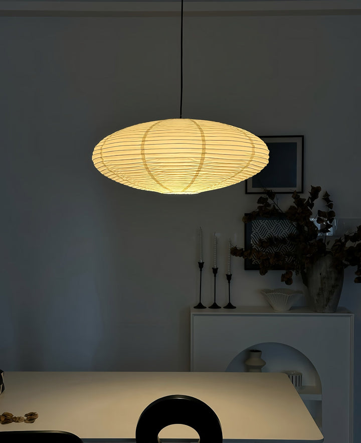 Lampa z papieru washi 15A, z przewodem zawieszanym na haku