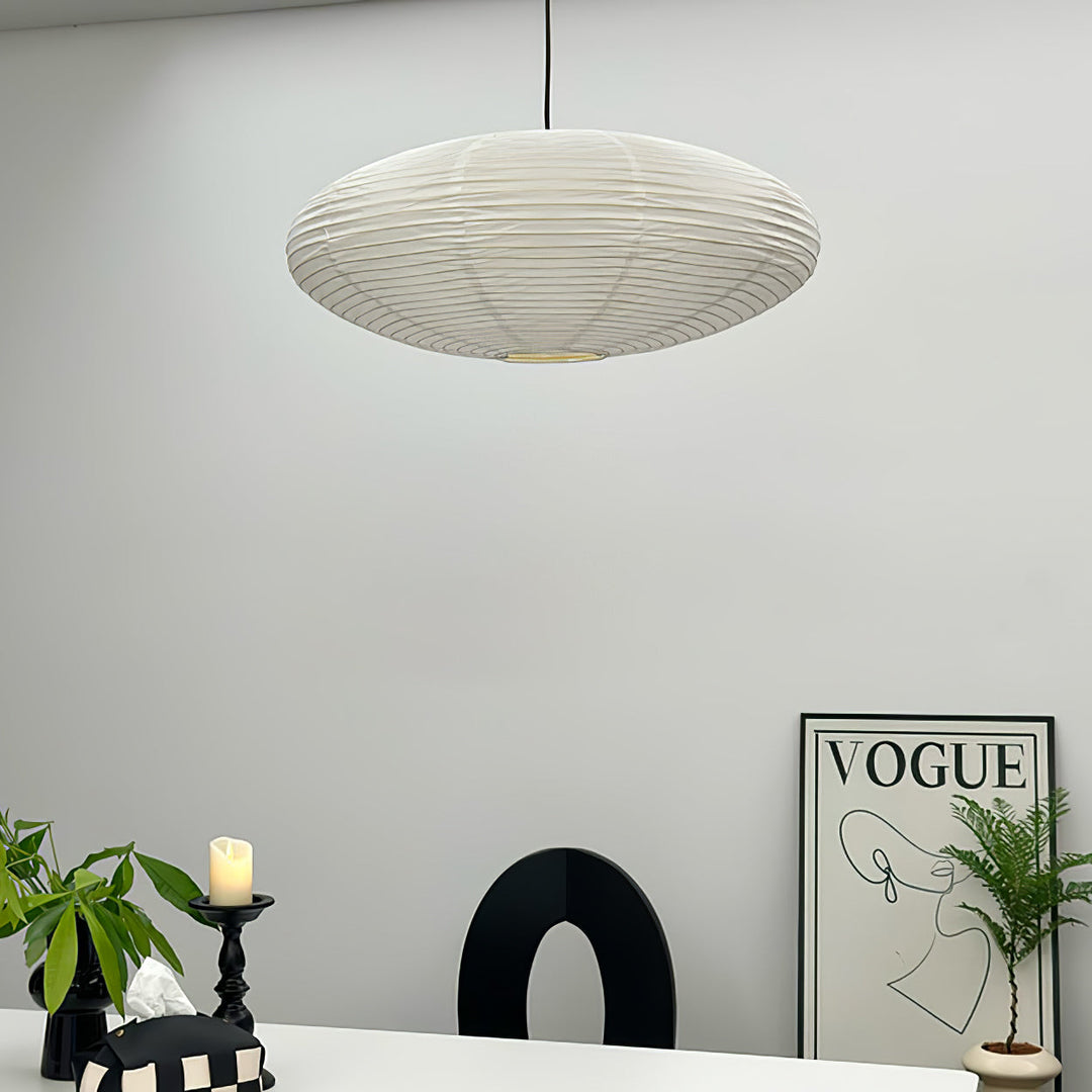 Lampa z papieru washi 15A, z przewodem zawieszanym na haku