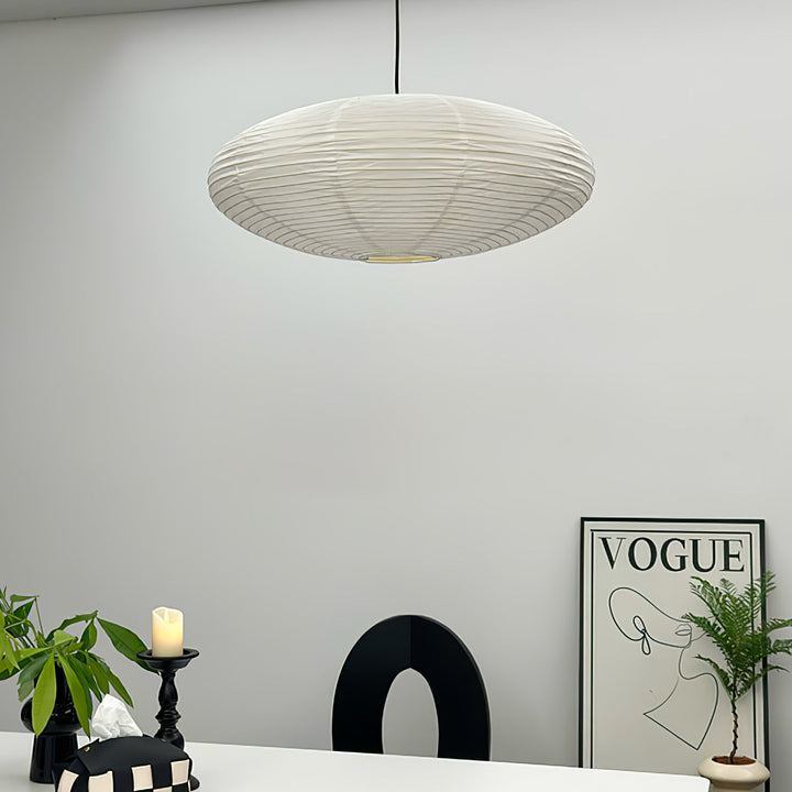 Lampa z papieru washi 15A, z przewodem zawieszanym na haku