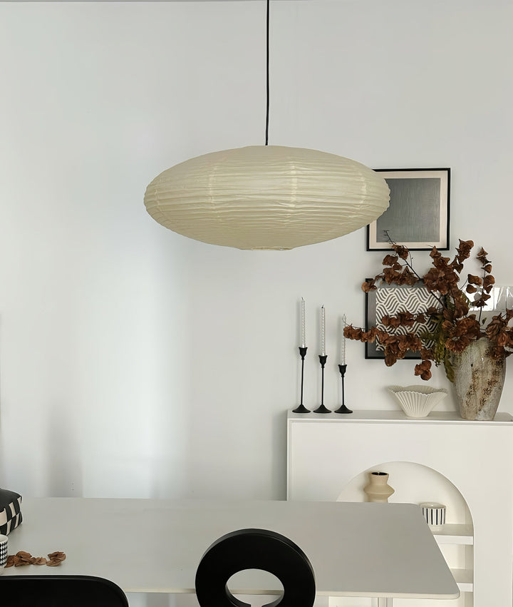 Lampa z papieru washi 15A, z przewodem zawieszanym na haku