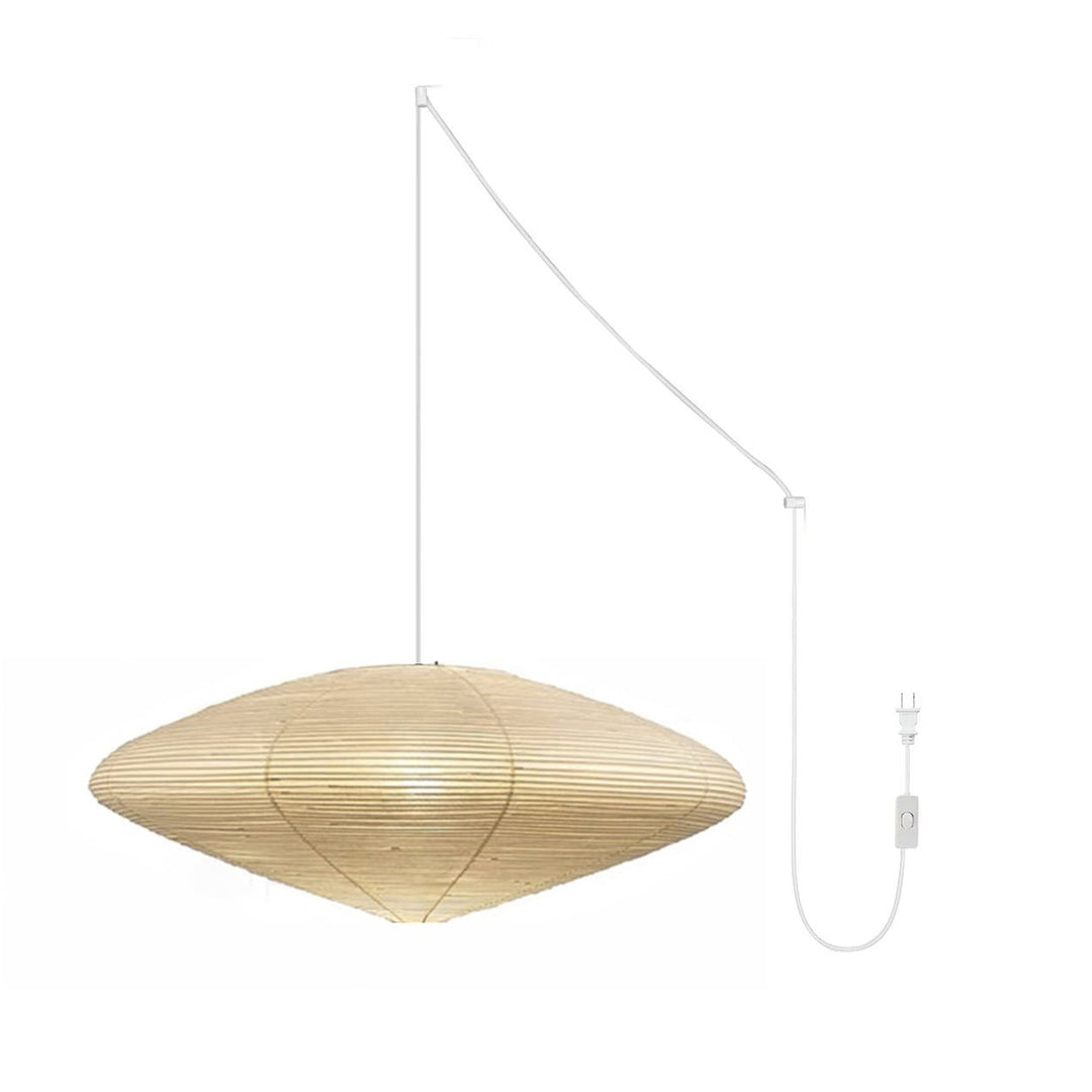Lampa z papieru washi 15A, z przewodem zawieszanym na haku