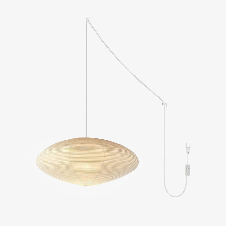 Lampa z papieru washi 15A, z przewodem zawieszanym na haku