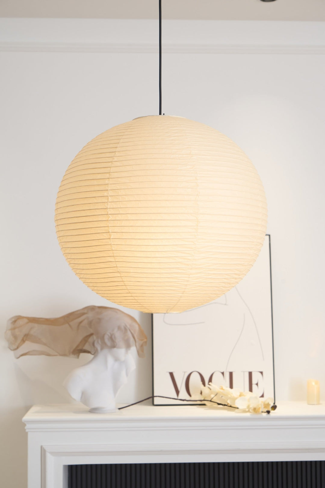 Lampa Wisząca z Papieru Washi A
