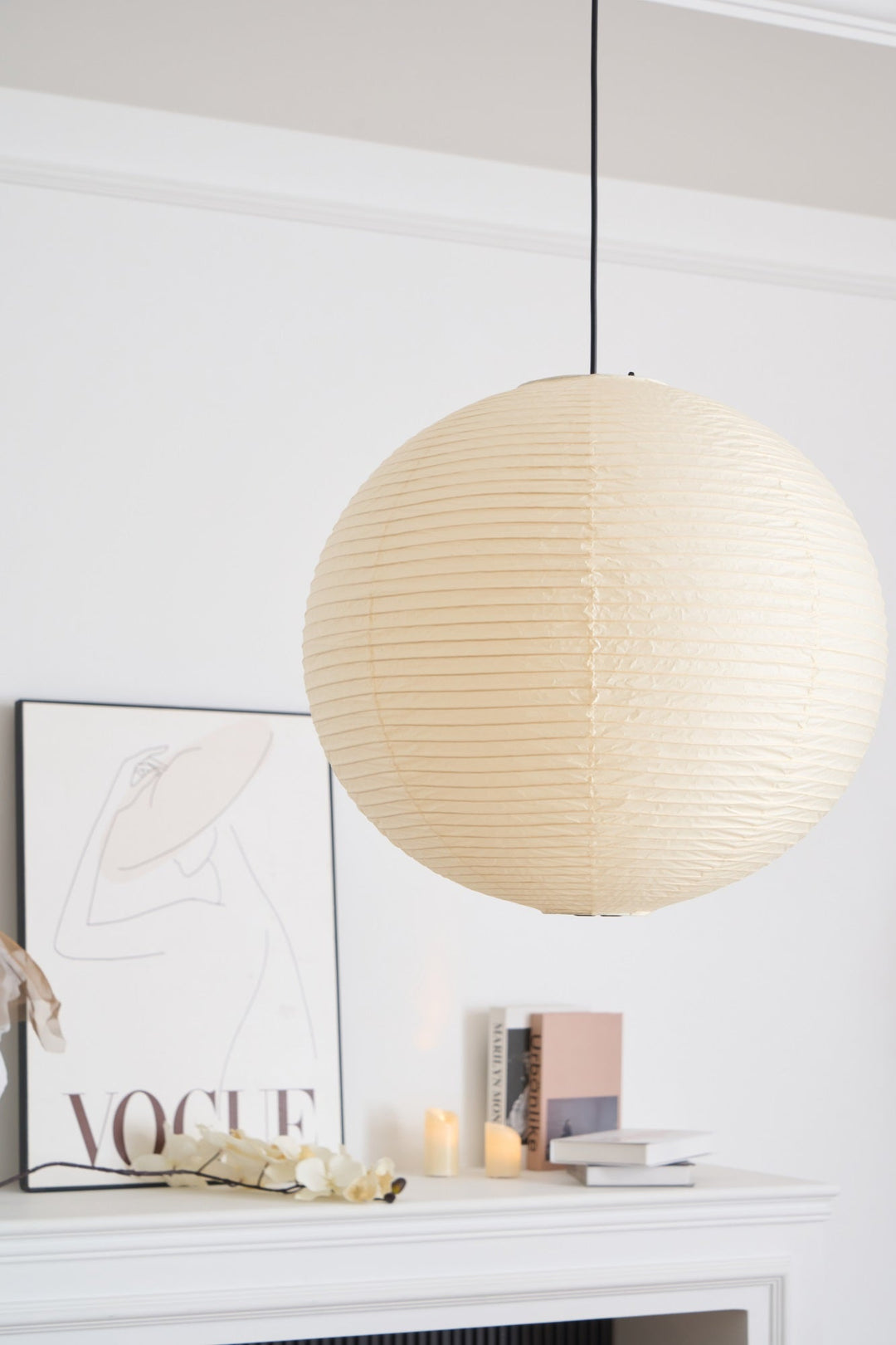 Lampa Wisząca z Papieru Washi A