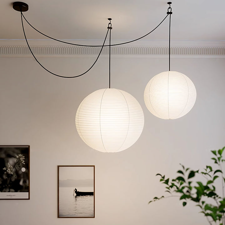 Lampa Wisząca z Papieru Washi A