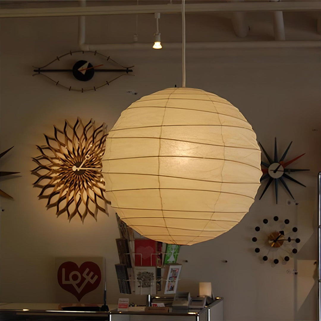 Lampa wisząca z papieru washi