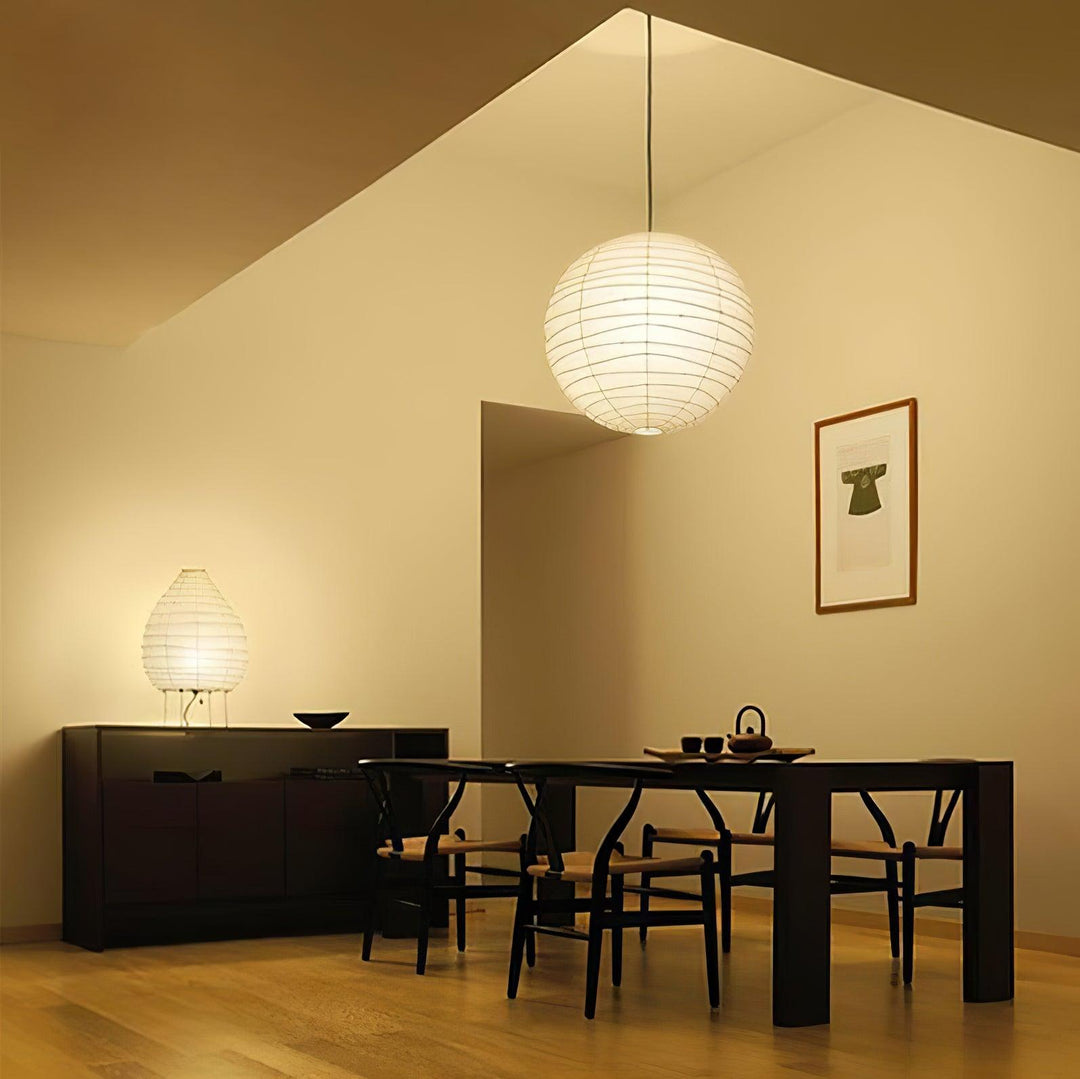Lampa wisząca z papieru washi