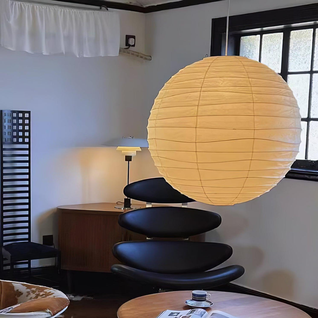 Lampa wisząca z papieru washi