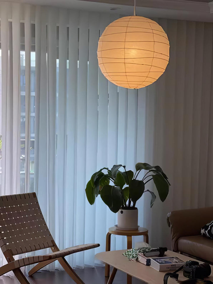 Lampa wisząca z papieru washi