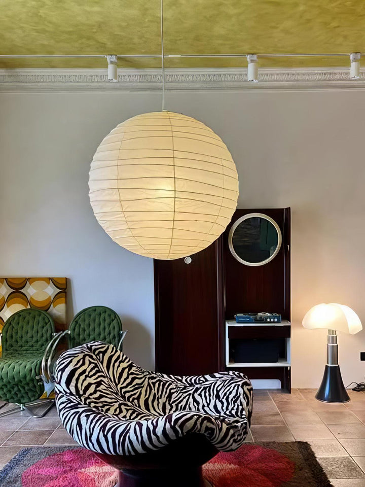 Lampa wisząca z papieru washi