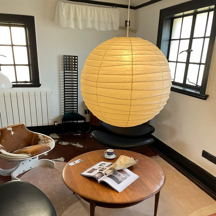 Lampa wisząca z papieru washi