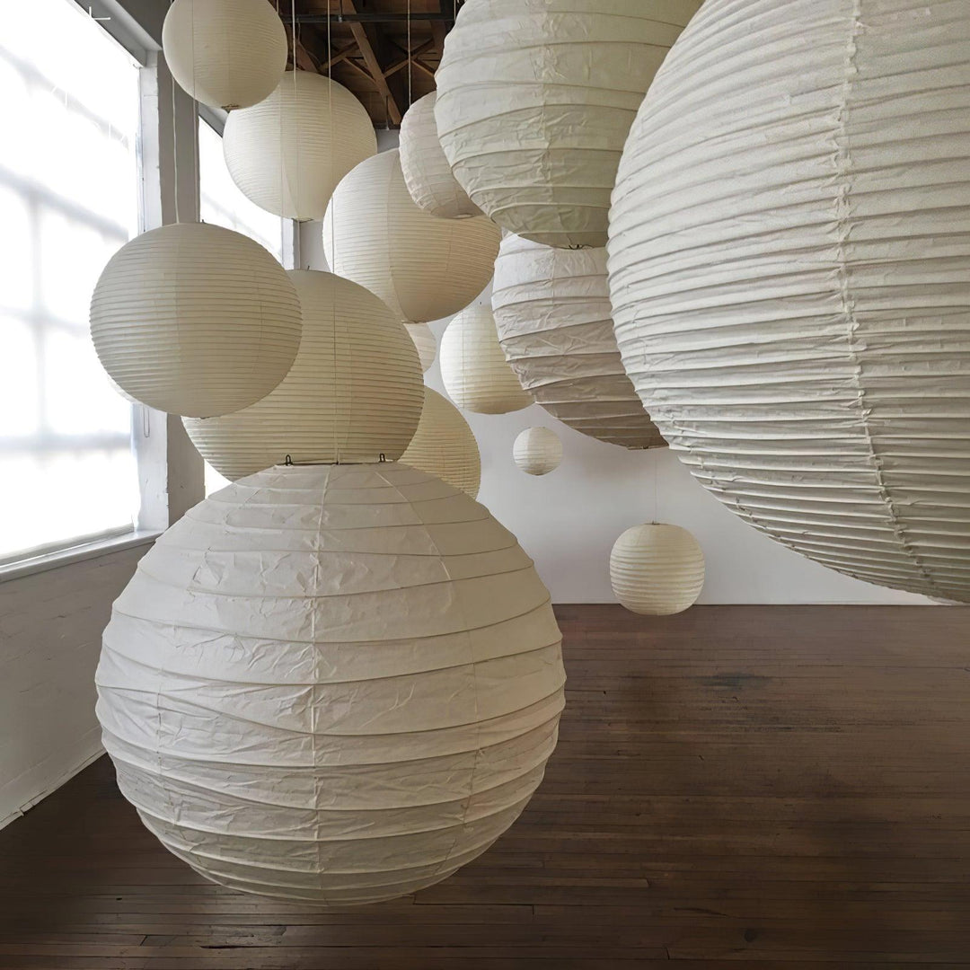 Lampa wisząca z papieru washi