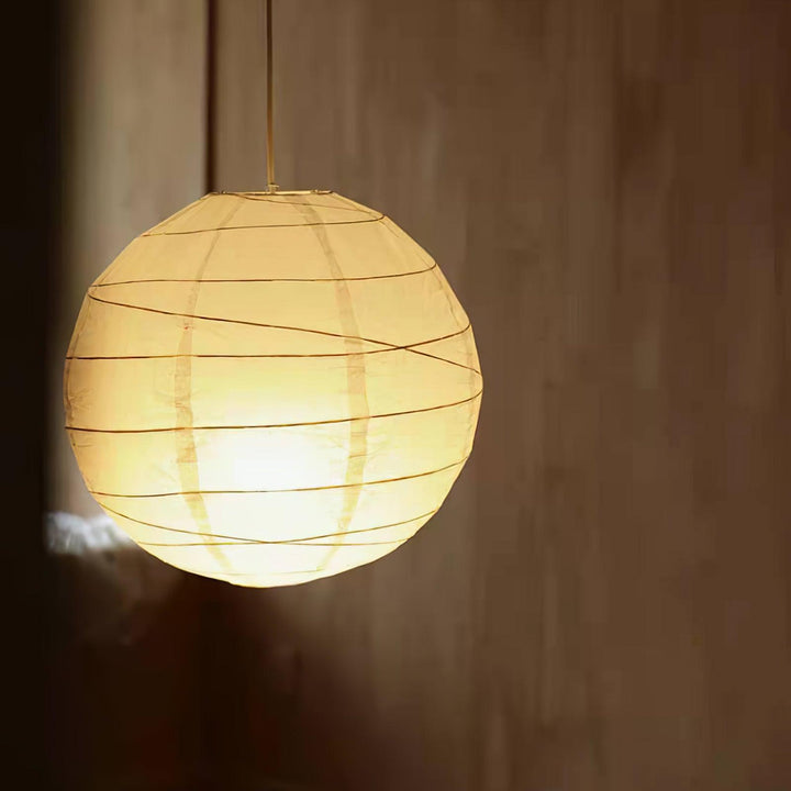 Lampa wisząca z papieru washi