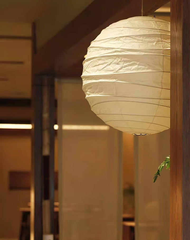 Lampa wisząca z papieru washi