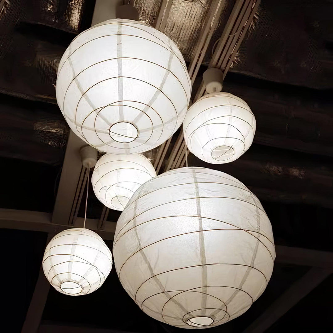 Lampa wisząca z papieru washi